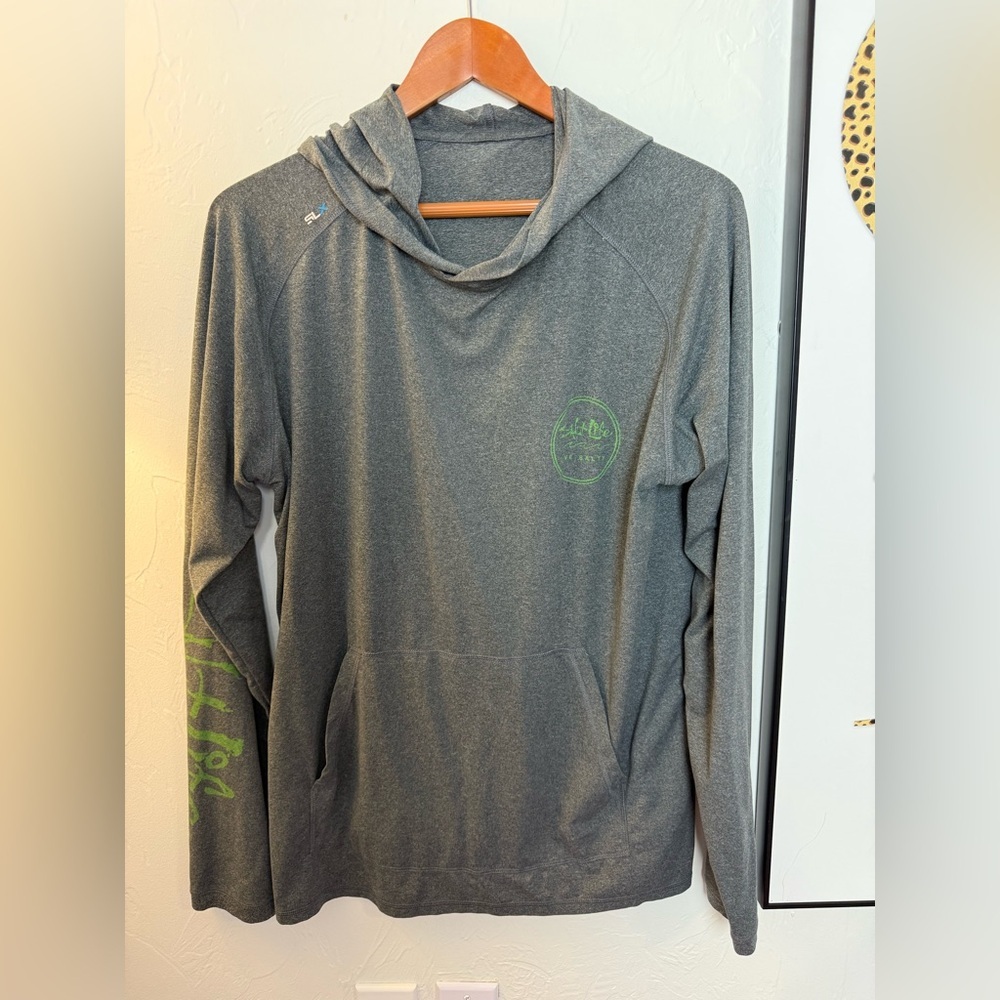 Men’s Salt Life Gray Performance Hoodie